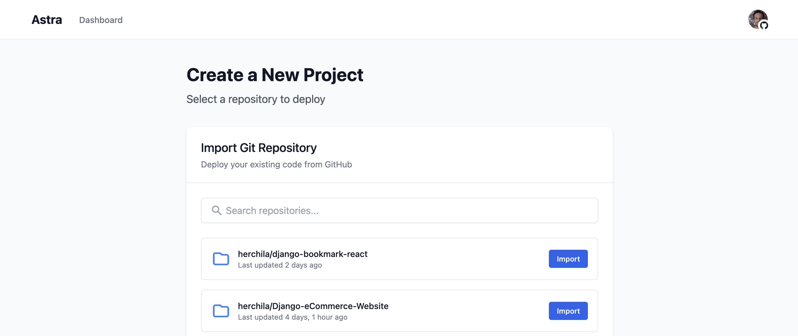 Sign in to Astra and Connect Your GitHub